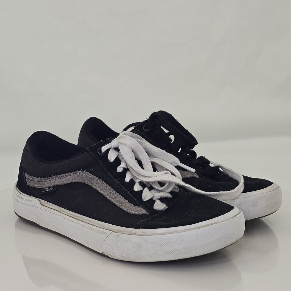 VANS Men's Old Skool BMX Low Black Gray Canvas Suede Skate Shoes Sneakers Size 6
